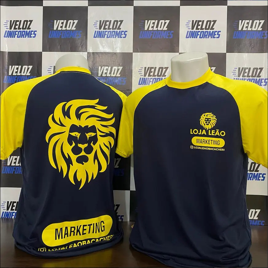 Peças têxteis personalizadas com bordado e sublimação — Veloz Uniformes