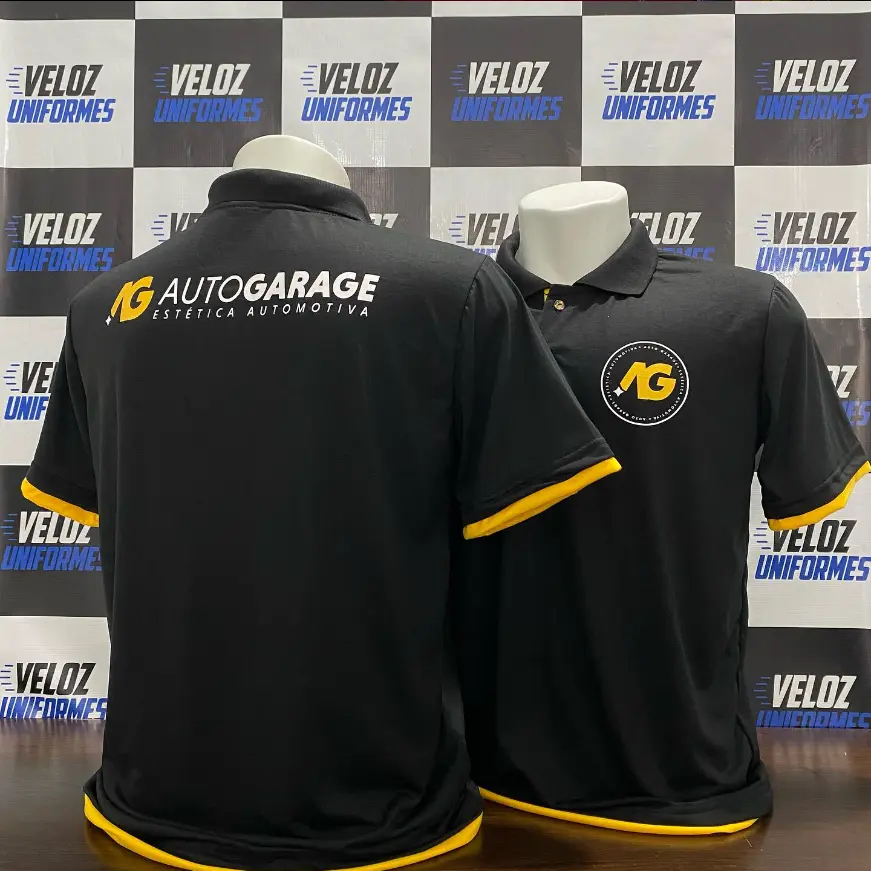 Camisas polo personalizadas com bordado para equipes — Veloz Uniformes