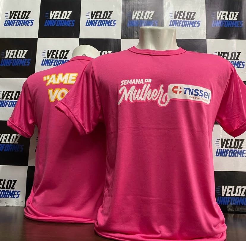 Camiseta Nissei Semana da Mulher — evento corporativo