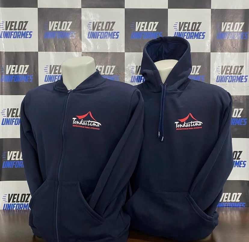 Moletom azul para empresa
